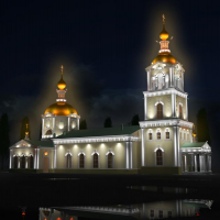Освещение собора в г. Камышино